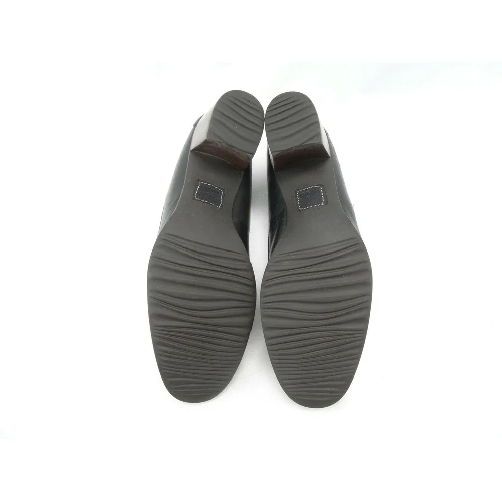 TIMBERLAND‎ REXI WOMEN'S SIZE 8.5 BLACK LEATHER LOAFER HEELS 64386